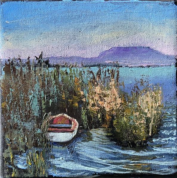 Reggel a nádasban (15x15 cm)<br/>Olaj vászon<br/><br/><button onclick='sendEmail()' style='background-color: #333; color: white; border: none; padding: 10px 20px; text-align: center; text-decoration: none; display: inline-block; font-size: 16px; margin: 4px 2px; cursor: pointer;'>Kapcsolatfelvétel</button>