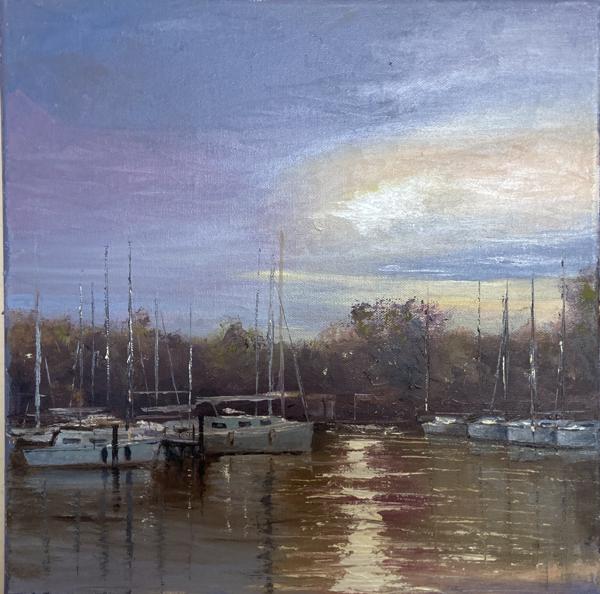 Alszik már a kikötő (40x40 cm)<br/>Olaj, vászon<br/>A kép: 60 000 Ft<br/><br/><button onclick='sendEmail()' style='background-color: #333; color: white; border: none; padding: 10px 20px; text-align: center; text-decoration: none; display: inline-block; font-size: 16px; margin: 4px 2px; cursor: pointer;'>Kapcsolatfelvétel</button>