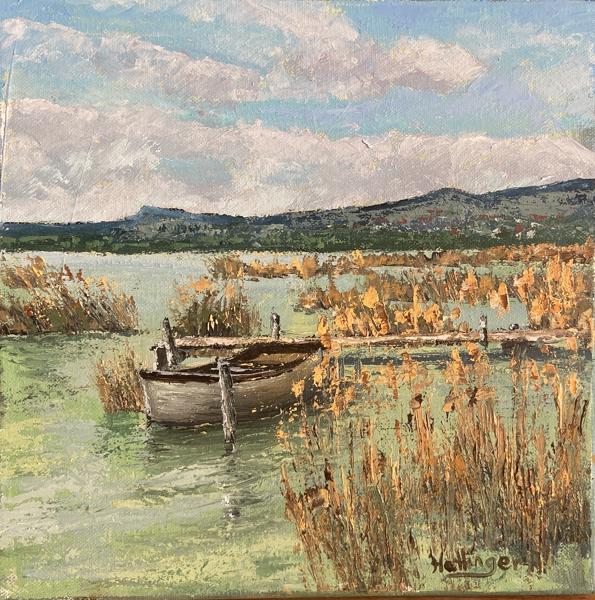 Tavasz a Balatonon (30x30 cm)<br/>Olaj, vászon<br/><br/><button onclick='sendEmail()' style='background-color: #333; color: white; border: none; padding: 10px 20px; text-align: center; text-decoration: none; display: inline-block; font-size: 16px; margin: 4px 2px; cursor: pointer;'>Kapcsolatfelvétel</button>