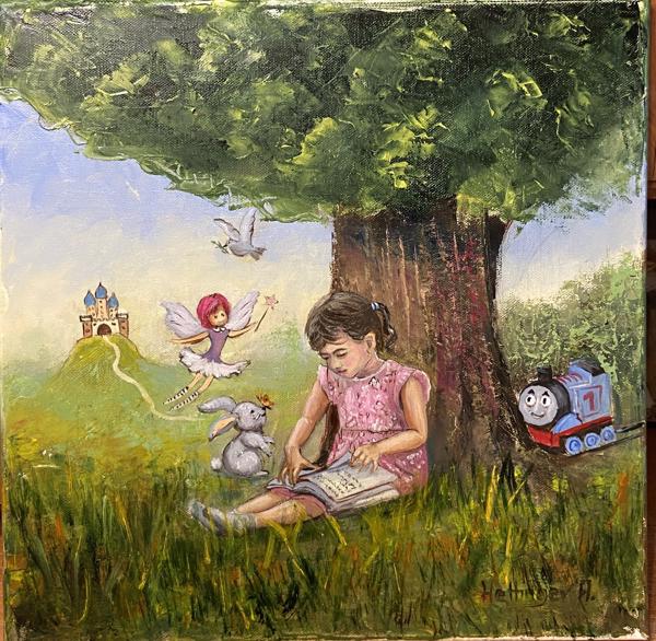 Zsófi világa (40x40 cm)<br/>Olaj vászon<br/><br/><button onclick='sendEmail()' style='background-color: #333; color: white; border: none; padding: 10px 20px; text-align: center; text-decoration: none; display: inline-block; font-size: 16px; margin: 4px 2px; cursor: pointer;'>Kapcsolatfelvétel</button>