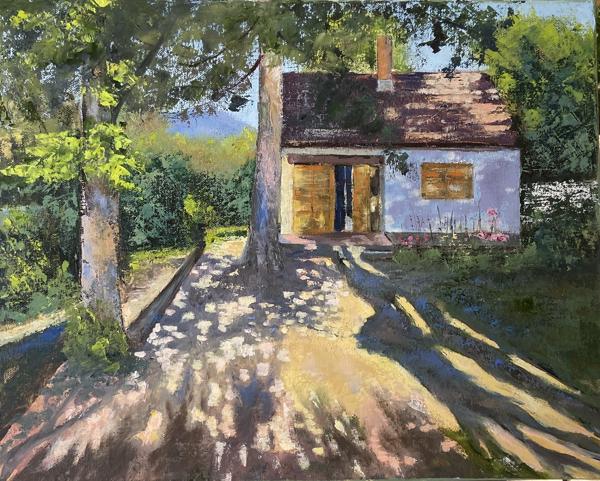 Kis nyaraló (40x50 cm.)<br/>Olaj, vászon<br/><br/><button onclick='sendEmail()' style='background-color: #333; color: white; border: none; padding: 10px 20px; text-align: center; text-decoration: none; display: inline-block; font-size: 16px; margin: 4px 2px; cursor: pointer;'>Kapcsolatfelvétel</button>