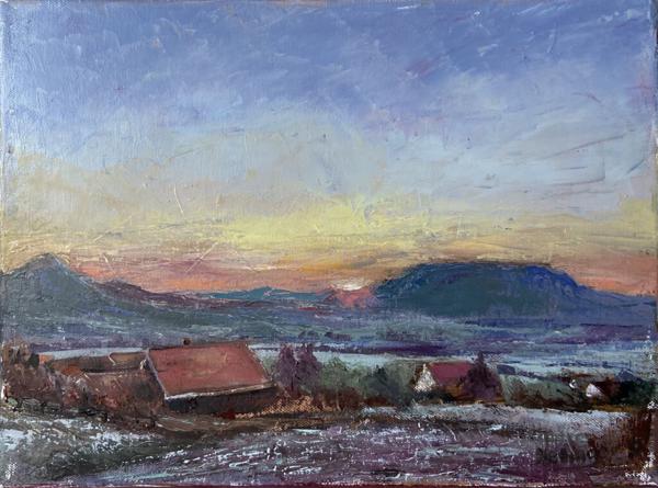 Téli hangulat (30x40 cm)<br/>Olaj, vászon<br/><br/><button onclick='sendEmail()' style='background-color: #333; color: white; border: none; padding: 10px 20px; text-align: center; text-decoration: none; display: inline-block; font-size: 16px; margin: 4px 2px; cursor: pointer;'>Kapcsolatfelvétel</button>