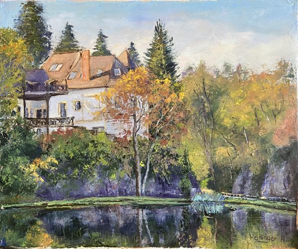 Károlyi vadászkastély (kőkapu) (50x60 cm)<br/>Olaj vászon<br/>A kép: 90 000 Ft<br/><br/><button onclick='sendEmail()' style='background-color: #333; color: white; border: none; padding: 10px 20px; text-align: center; text-decoration: none; display: inline-block; font-size: 16px; margin: 4px 2px; cursor: pointer;'>Kapcsolatfelvétel</button>